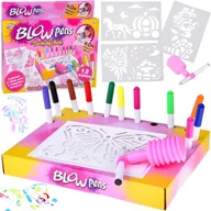 Zabawki kreatywne - DLA DZIECI ZESTAW MALOWANIA Z POMPKĄ I PISAKAMI - miniaturka - grafika 1