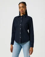 Koszule damskie - KOSZULA DAMSKA JEANSOWA WRANGLER 112357525 SLIM YOKE SHIRT XL - miniaturka - grafika 1