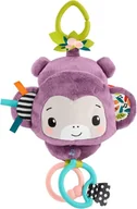 Grzechotki dla dzieci - Fisher-Price Monkey Purple Stroller Mattel - miniaturka - grafika 1