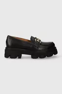 Mokasyny damskie - Charles Footwear mokasyny skórzane Vloglola damskie kolor czarny na platformie Vloglola.Loafer.Black - miniaturka - grafika 1