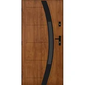 Drzwi zewnętrzne - Drzwi zewnętrzne NYKS Złoty dąb 90 lewe - miniaturka - grafika 1