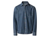 Koszule męskie - esmara Men Koszula jeansowa męska z bawełny (Niebieski, L (41/42)) - miniaturka - grafika 1