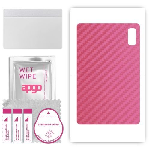 folia naklejka skórka strukturalna na TYŁ do HTC A103 Plus - Carbon Różowy - apgo SKINS