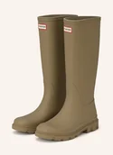 Kalosze damskie - Hunter Kalosze Downpour Tall beige - miniaturka - grafika 1