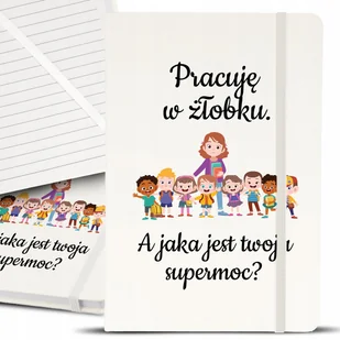 Notes Notatnik Bujo A5 Biały NAUCZYCIEL ŻŁOBKA Wz - Notesy i bloczki - miniaturka - grafika 1
