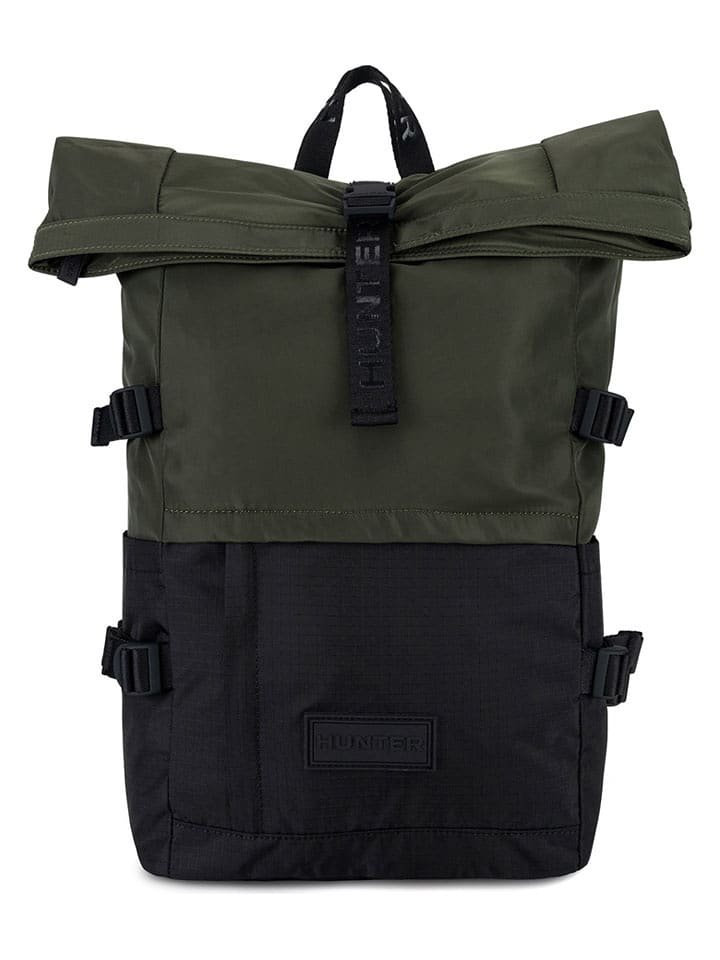 Hunter Plecak w kolorze czarno-oliwkowym - 28,5 x 46 x 16 cm