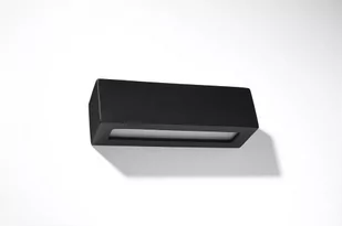 Sollux Lighting Kinkiet ceramiczny VEGA czarny CAFÉ AU LAIT - Lampy ścienne - miniaturka - grafika 1