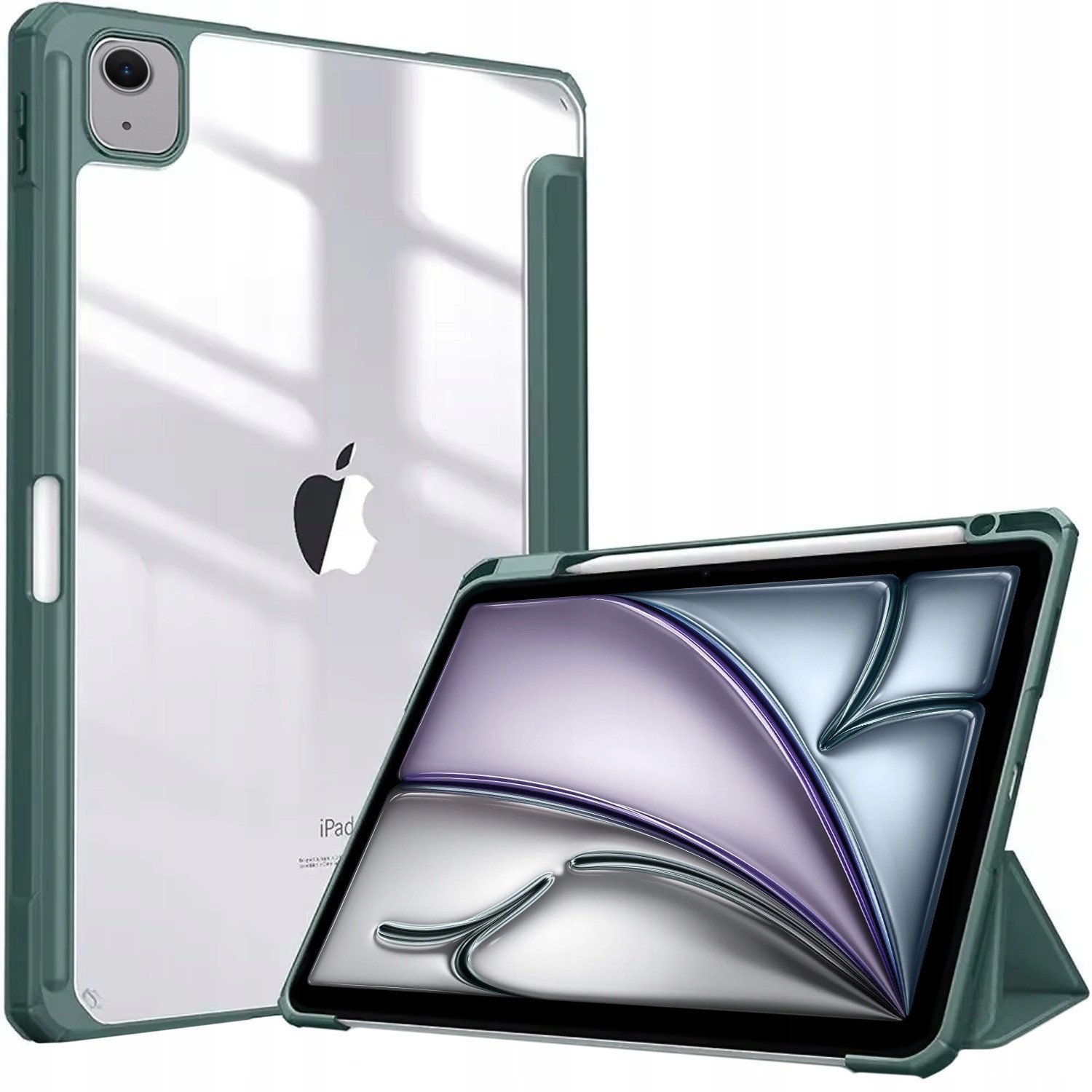 Etui Hard Crystal do iPad Air 13 Gen. 6 2024 Zielone