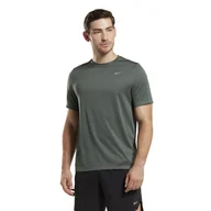 Koszulki męskie - Męska Koszulka z krótkim rękawem REEBOK RUNNING GFX TEE HT3720 – Zielony - miniaturka - grafika 1