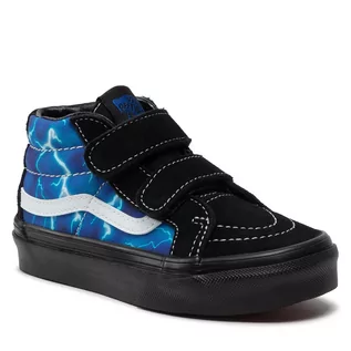 Buty dla chłopców - Sneakersy VANS - Sk8-Mid Reissu VN0A38HHY611  Glow Lightning Black/Blue - grafika 1