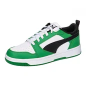 Buty trekkingowe dziecięce - Młodzieżowe sneakersy Rebound V6 Lo PUMA White Black Archive Green - miniaturka - grafika 1