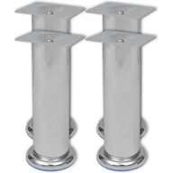 Meble modułowe i akcesoria - vidaXL vidaXL 4 Okrągłe nóżki do kanapy chrom 180 mm - miniaturka - grafika 1