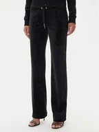 Spodnie sportowe damskie - Juicy Couture Spodnie dresowe Christine JCWBJ225311 Czarny Flared Leg - miniaturka - grafika 1