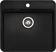 Zlewozmywaki - Zlewozmywak Reginox Ohio 50x40 Tapwing Jet Black zlewozmywak stalowy - miniaturka - grafika 1
