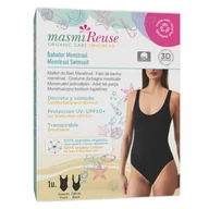 Podpaski - Masmi Reuse, menstruacyjny jednoczęściowy kostium kąpielowy, UPF 50+, czarny, rozmiar M - miniaturka - grafika 1