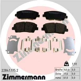 Klocki hamulcowe - komplet ZIMMERMANN 22841.175.2 - Klocki hamulcowe - miniaturka - grafika 1