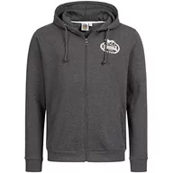 Bluzy męskie - Lonsdale Męska bluza z kapturem Daventry, Marl Grey, XL - miniaturka - grafika 1