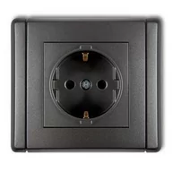 Gniazdka elektryczne - Karlik Gniazdo pojedyncze 2P+Z SCHUKO, 11FGP-1s - miniaturka - grafika 1