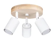 Lampy sufitowe - Biały okrągły plafon z reflektorami - A386 G4-T64 - miniaturka - grafika 1