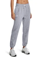 Spodnie sportowe damskie - Under Armour Spodnie dresowe Essential Fleece Joggers 1373034 Szary Regular Fit - miniaturka - grafika 1
