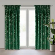 Zasłony - Zasłona gotowa na taśmie Doris 140 x 270 cm ciemnozielony - miniaturka - grafika 1