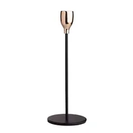 Świeczniki - Świecznik na cienką świecę 8 x 8 x 22,5 cm czarno-złoty - miniaturka - grafika 1