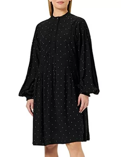 Replay Sukienka damska, 010 czarny/naturalny biały, L - Sukienki - miniaturka - grafika 1