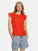 Bluzki damskie - Pieces Bluzka Luna 17147178 Czerwony Regular Fit - miniaturka - grafika 1