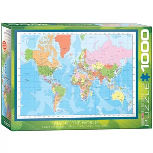 Eurographics Puzzle 1000 Modern Map of the World 6000-1271 - - Puzzle - miniaturka - grafika 1