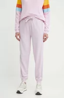 Spodnie damskie - Puma spodnie dresowe bawełniane HER kolor fioletowy gładkie 677889 - miniaturka - grafika 1