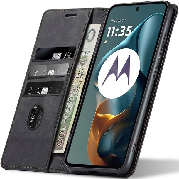 Etui Skórzane Do Motorola E15 / G05 / G15 / G15 Power / G17 Power +szkło