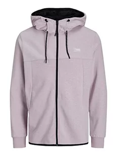 Bestseller A/S Męska bluza Jcoair Sweat Zip Hood Noos. Bluza z kapturem, fioletowy lód/szczegóły: melanż, M, Fioletowy lód/szczegóły: melanż - Bluzy męskie - miniaturka - grafika 1