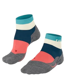 FALKE Kobiety Skarpety do wędrówek TK5 Wander Short W Sso wełna materiał funkcyjny przeciw pęcherzom cienkie 1 Para, Niebieski Blue Pond 6598 Stripe, 41-42 - Skarpetki damskie - miniaturka - grafika 1