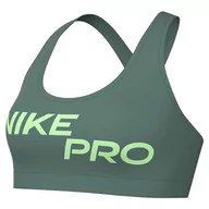 Biustonosze - Nike Damski biustonosz sportowy Pro Dri-Fit Swsh Light Support Grx Bra, Bicoastal/White, FN2749-361, M - miniaturka - grafika 1