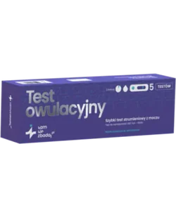 Test owulacyjny strumieniowy z moczu, 5 sztuk - Testy ciążowe i diagnostyczne - miniaturka - grafika 1