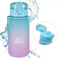 Bidony dla dzieci - Kolorowy ombre bidon z ustnikiem, bidon na wodę, plastikowy 400 ml - miniaturka - grafika 1