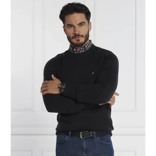 Tommy Hilfiger Wełniany sweter MULTI HTR MERINO CREW NECK | Regular Fit - Swetry męskie - miniaturka - grafika 1