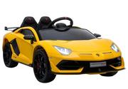 Pojazdy elektryczne dla dzieci - Import LEANToys Lamborghini Aventador Żółty 4122 - miniaturka - grafika 1