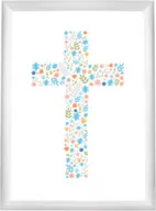 Plakaty - Krzyż z kwiatów - Plakat A4 - miniaturka - grafika 1