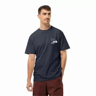 Koszulki męskie - Męski t-shirt Jack Wolfskin DISCOVER T M night blue - M - miniaturka - grafika 1