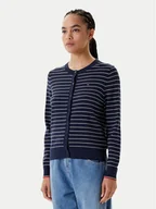 Swetry damskie - Tommy Hilfiger Kardigan WW0WW42370 Granatowy Regular Fit - miniaturka - grafika 1