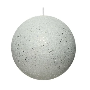 Bombki plastikowe 4cm 8szt. białe brokatowe - Bombki - miniaturka - grafika 2