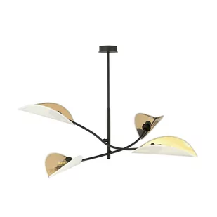 Emibig LOTUS 4 WHITE/GOLD 1107/4 lampa sufitowa żyrandol oryginalny Design abażury 1107/4 - Lampy sufitowe - miniaturka - grafika 2