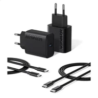 Ładowarki do telefonów - Ładowarka Anker 25W kabel USB-C 2szt komplet - miniaturka - grafika 1