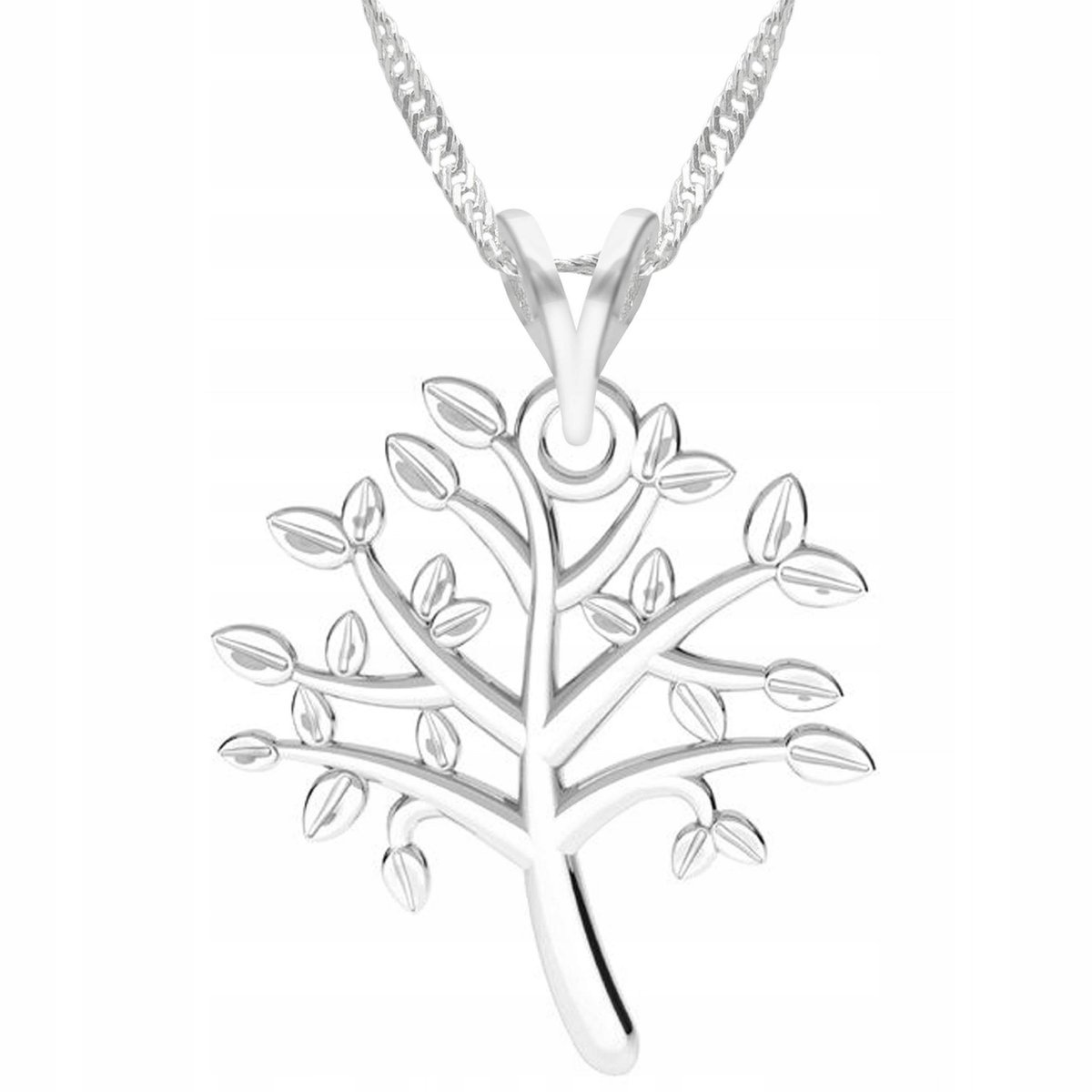 Naszyjnik Srebrny Drzewo Życia Drzewko Szczęścia Tree z Drzewem SREBRO 925
