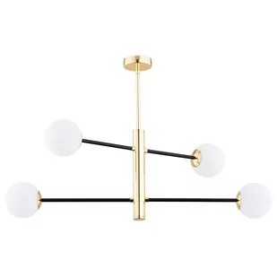 Lampa Wisząca Bresso 1754 4Xe14 Czarna/Mosiądz - Lampy sufitowe - miniaturka - grafika 1