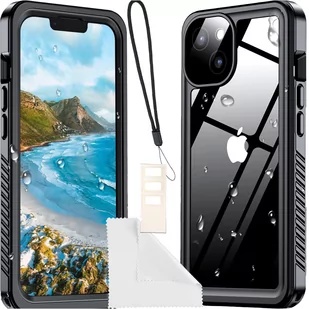 Etui do iPhone 14 wodoodporne pancerne 360 Case Hybrid ochrona aparatu obiektywów IP68 Waterproof czarne - Etui i futerały do telefonów - miniaturka - grafika 1