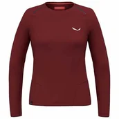 Koszulki sportowe damskie - SALEWA Pedroc Dry Tee W syrah S - miniaturka - grafika 1