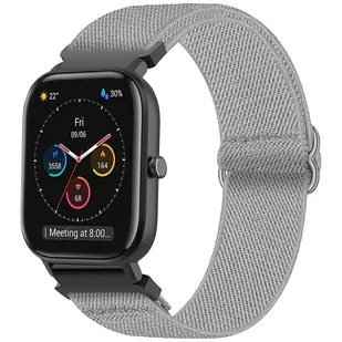 Pasek elastyczny Uniwersalny nylonowy Alogy Nylon opaska do zegarka Smartwatcha 22mm Szary - Akcesoria do smartwatchy - miniaturka - grafika 13