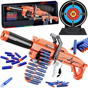 PISTOLET DUŻY KARABIN NA POCISKI STRZAŁKI PIANKOWE Z TARCZAMI MEGA ZESTAW - Zabawki militarne - miniaturka - grafika 1